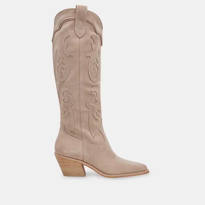 Western Inspired | Boots & Booties | Dolce Vita SAMSIN BOOTS TAUPE SUEDE TAUPESUEDE