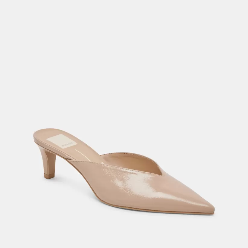 Mules & Clogs | Heels | Dolce Vita SARINA HEELS BEIGE CRINKLE PATENT BEIGECRINKLEPATENT