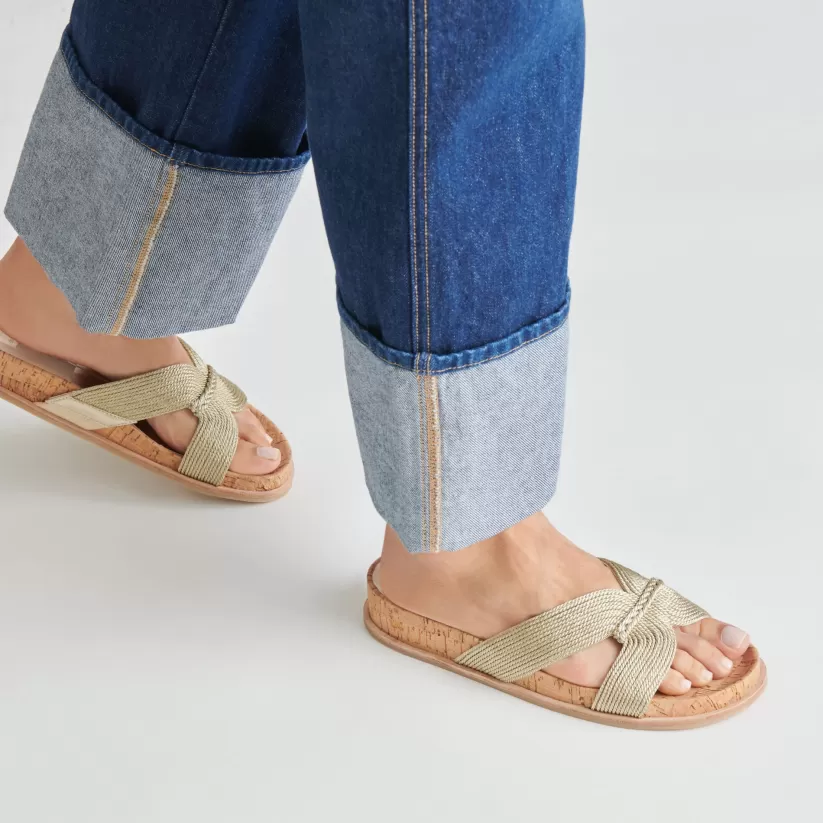 Sandals | Dolce Vita SELDA SANDALS GOLD RAFFIA GOLDRAFFIA