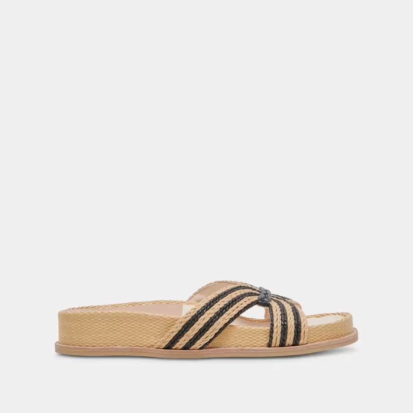 Wide Widths | Sandals | Dolce Vita SELDA WIDE SANDALS NATURAL BLACK RAFFIA NATURALBLACKRAFFIA