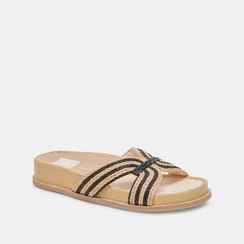 Wide Widths | Sandals | Dolce Vita SELDA WIDE SANDALS NATURAL BLACK RAFFIA NATURALBLACKRAFFIA