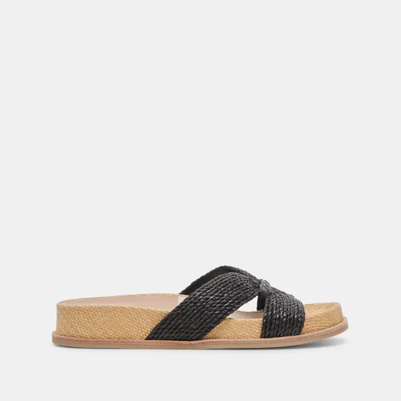 Wide Widths | Sandals | Dolce Vita SELDA WIDE SANDALS ONYX RAFFIA ONYXRAFFIA