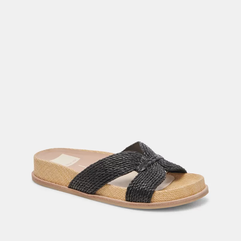 Wide Widths | Sandals | Dolce Vita SELDA WIDE SANDALS ONYX RAFFIA ONYXRAFFIA