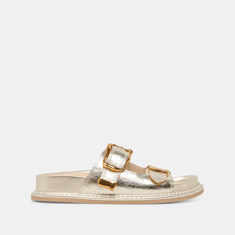 Make It Metallic | Sandals | Dolce Vita SEVANA SANDALS LIGHT GOLD DISTRESSED LEATHER LIGHTGOLDDISTRESSEDLEATHER