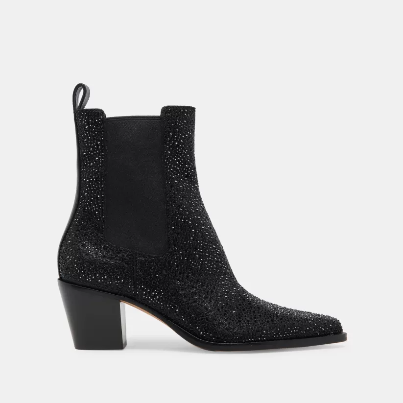 Make It Metallic | Dolce Vita SHADIE CRYSTAL BOOTIES BLACK METALLIC CRYSTAL BLACKMETALLICCRYSTAL