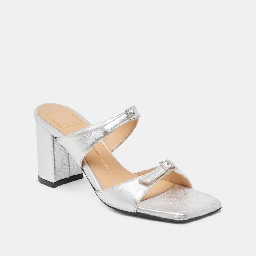 Make It Metallic | Heels | Dolce Vita SHANE HEELS SILVER METALLIC LEATHER SILVERMETALLICLEATHER