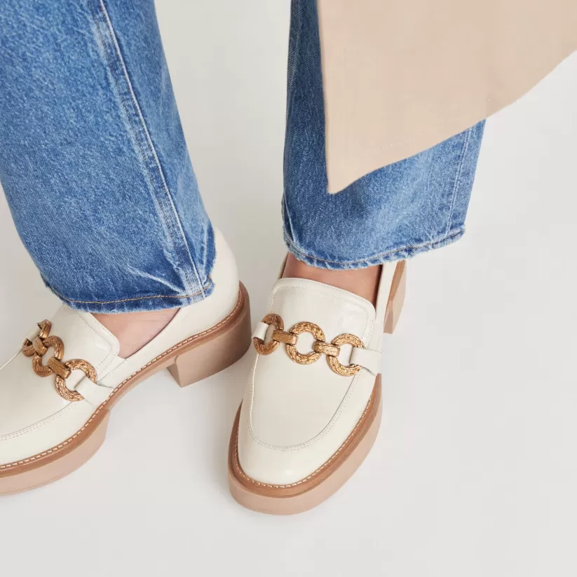 Flats & Loafers | Dolce Vita SHEENA LOAFERS IVORY CRINKLE PATENT IVORYCRINKLEPATENT