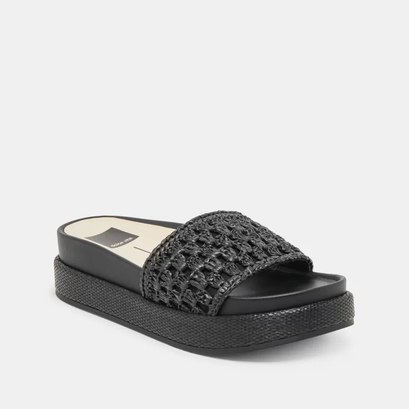 Sandals | Dolce Vita SIDONA SANDALS ONYX RAFFIA ONYXRAFFIA