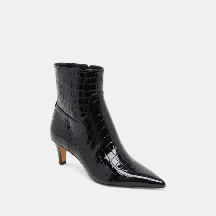Boots & Booties | Dolce Vita SONDRA BOOTIES NOIR EMBOSSED LEATHER NOIREMBOSSEDLEATHER