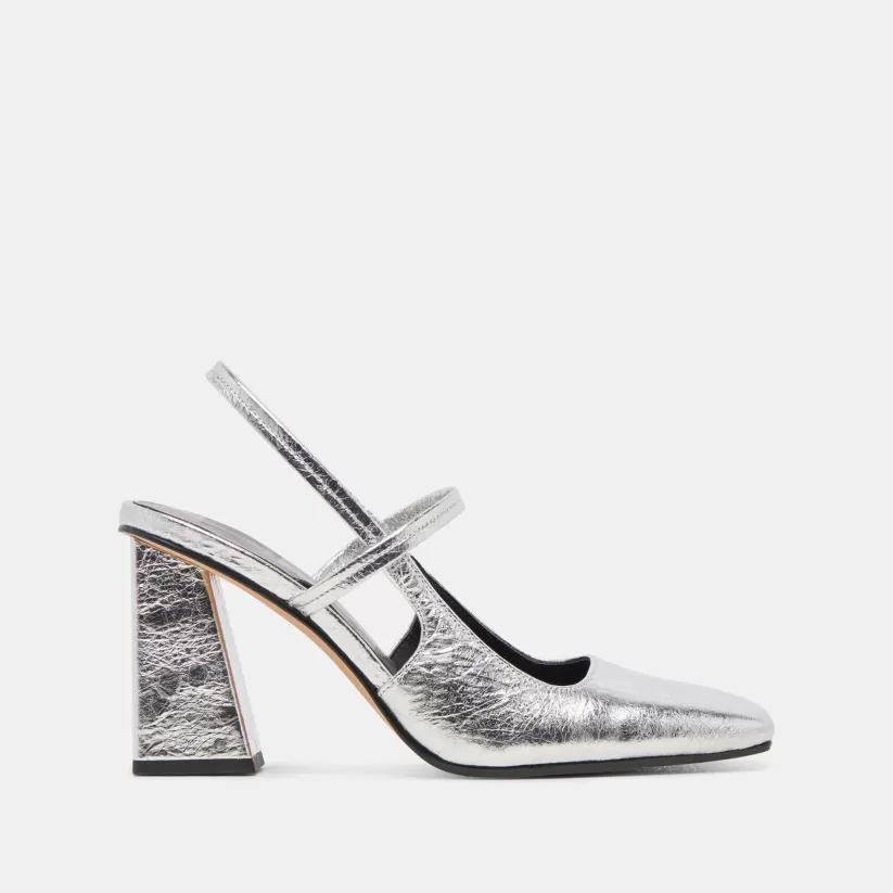 Heels | Dolce Vita SOYER HEELS SILVER DISTRESSED LEATHER SILVERDISTRESSEDLEATHER