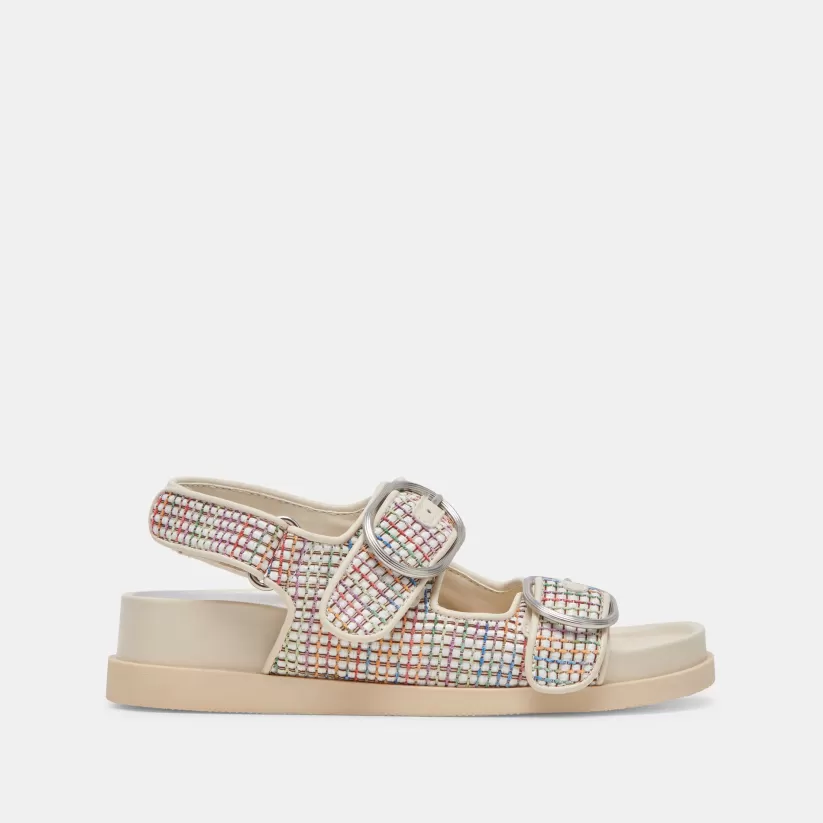 Extended Sizing | Sandals | Dolce Vita STARLA PRIDE SANDALS WHITE MULTI RAFFIA WHITEMULTIRAFFIA