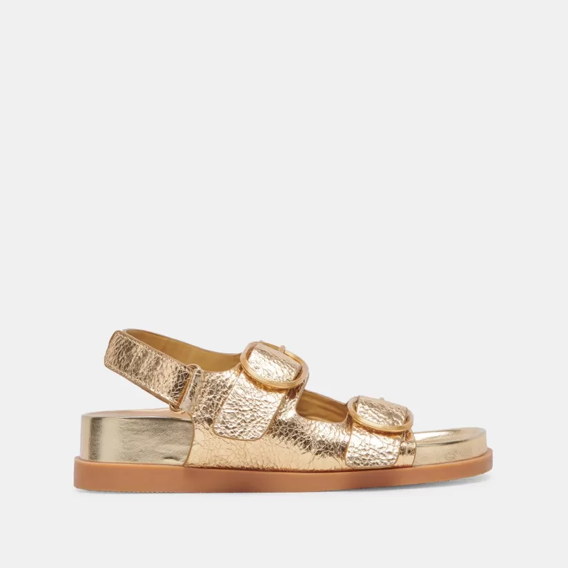 Make It Metallic | Sandals | Dolce Vita STARLA SANDALS GOLD DISTRESSED LEATHER GOLDDISTRESSEDLEATHER