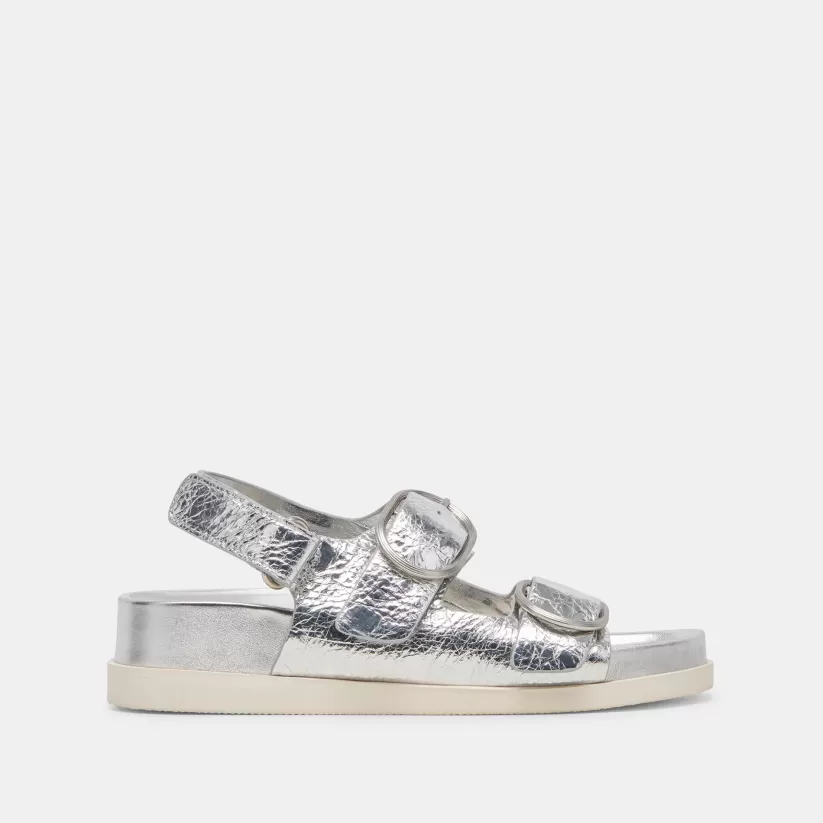Sandals | Dolce Vita STARLA SANDALS SILVER DISTRESSED LEATHER SILVERDISTRESSEDLEATHER