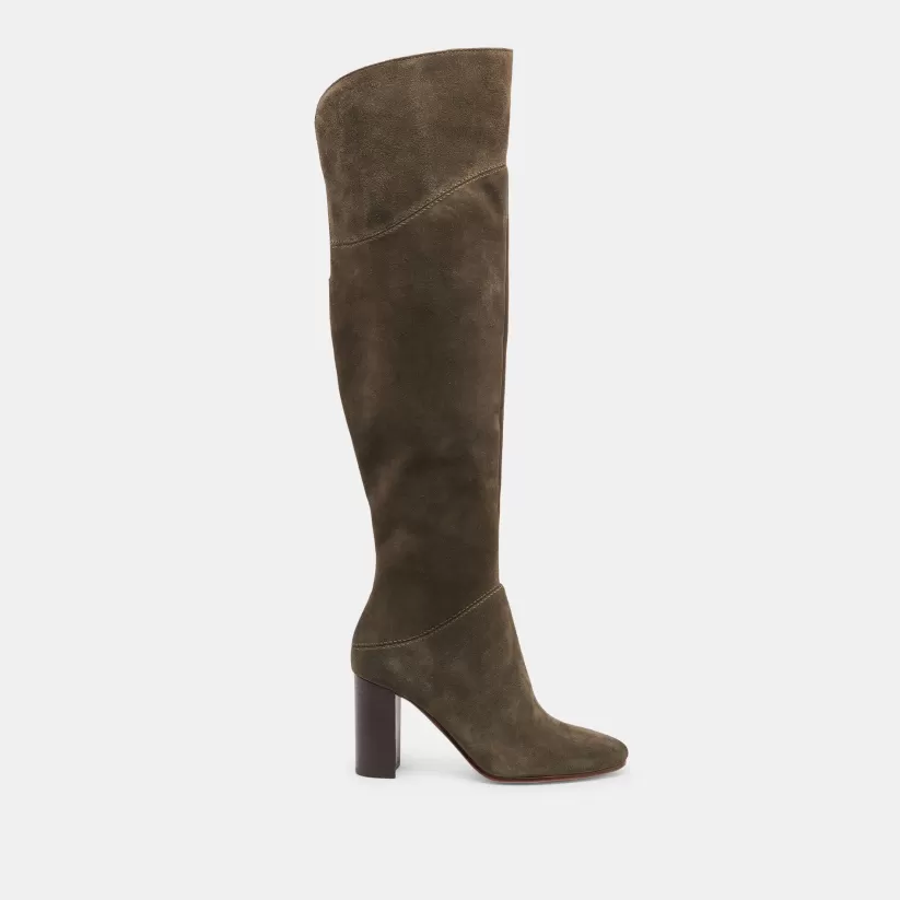 Wide Calf | Dolce Vita SURY WIDE CALF BOOTS ARMY SUEDE ARMYSUEDE