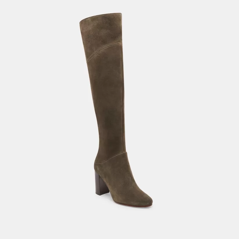 Wide Calf | Dolce Vita SURY WIDE CALF BOOTS ARMY SUEDE ARMYSUEDE