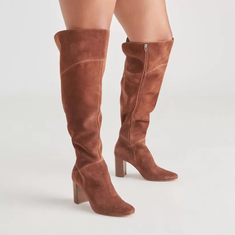 Wide Calf | Dolce Vita SURY WIDE CALF BOOTS DARK SADDLE SUEDE DARKSADDLESUEDE