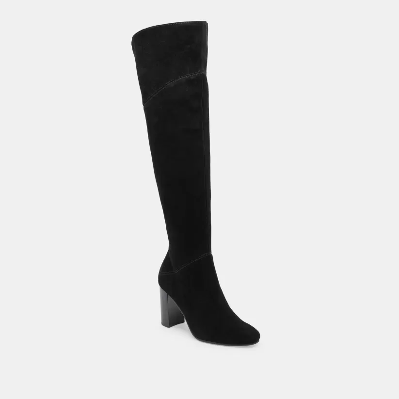 Wide Calf | Dolce Vita SURY WIDE CALF BOOTS ONYX SUEDE ONYXSUEDE