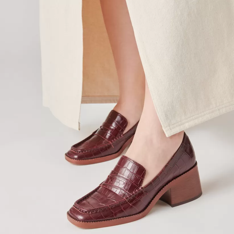 Flats & Loafers | Dolce Vita TALIE LOAFERS CABERNET EMBOSSED LEATHER CABERNETEMBOSSEDLEATHER