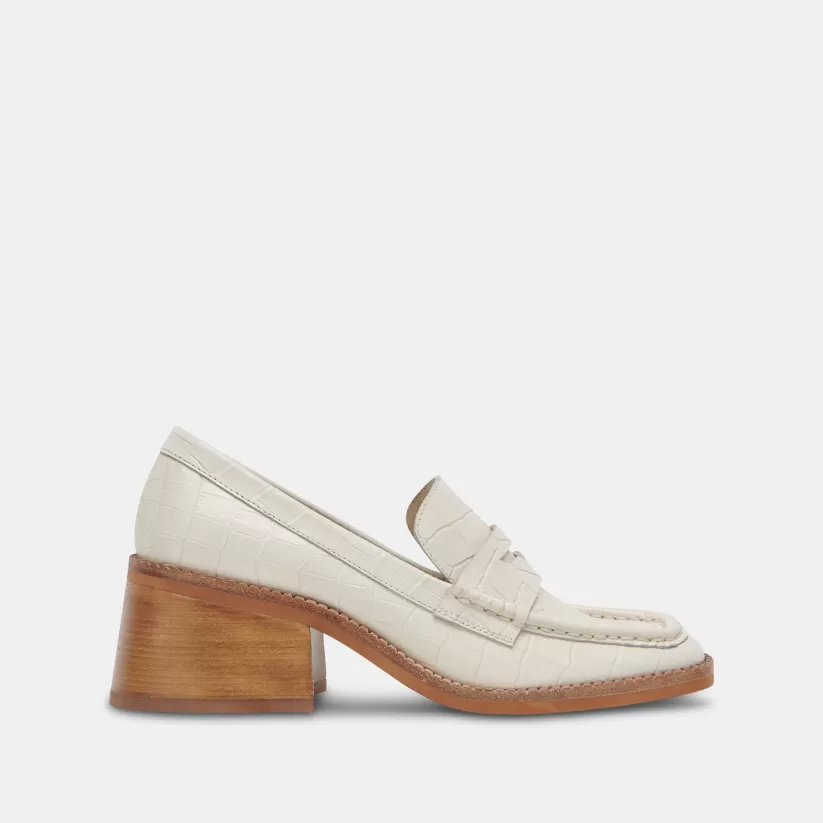 Flats & Loafers | Dolce Vita TALIE LOAFERS IVORY EMBOSSED LEATHER IVORYEMBOSSEDLEATHER