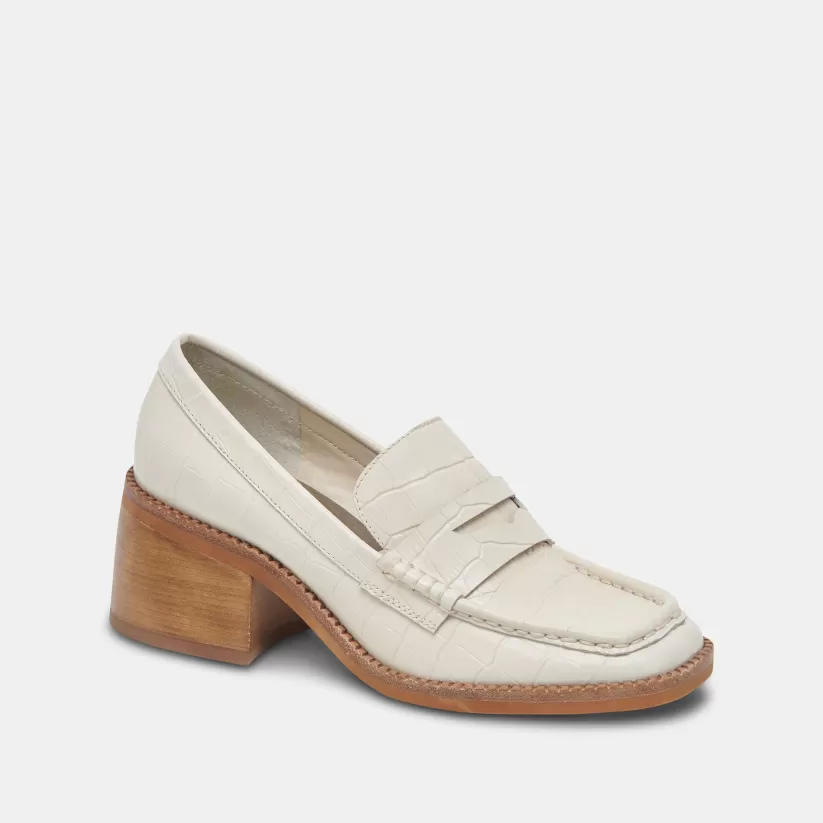Flats & Loafers | Dolce Vita TALIE LOAFERS IVORY EMBOSSED LEATHER IVORYEMBOSSEDLEATHER