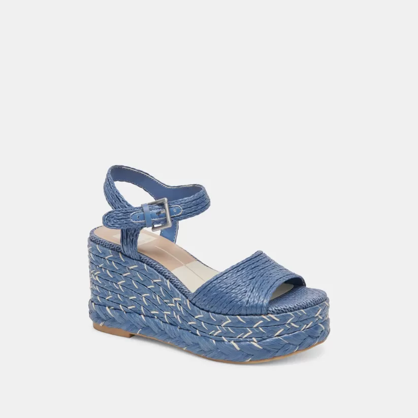 Wedges | Dolce Vita TIAGO WEDGES BLUE RAFFIA BLUERAFFIA