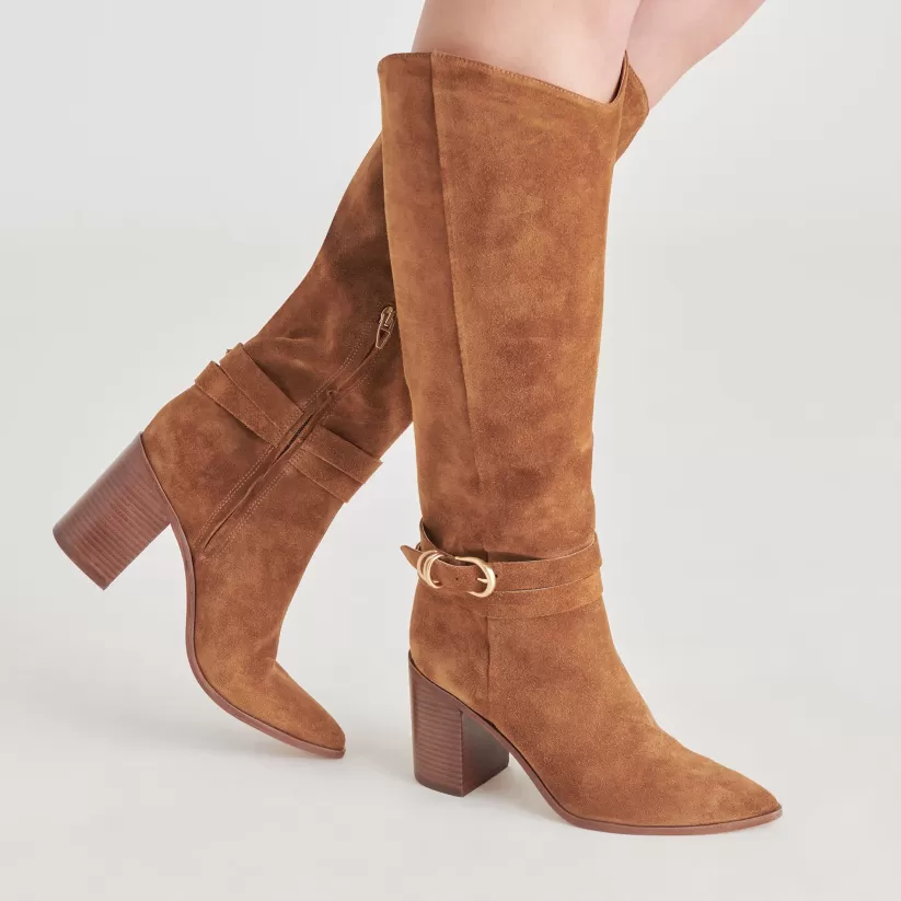 Western Inspired | Tall Boots | Dolce Vita TYRONE BOOTS BROWN SUEDE BROWNSUEDE