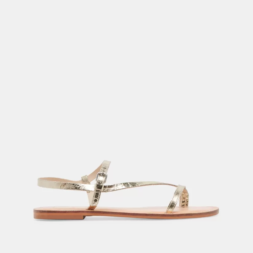 Make It Metallic | Sandals | Dolce Vita WANDRE SANDALS DISTRESSED LEATHER GOLD