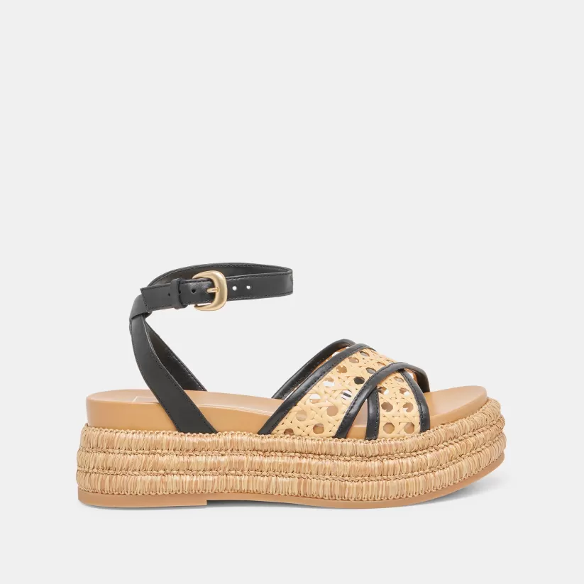 Sandals | Dolce Vita WRILEY SANDALS BLACK WOVEN RAFFIA BLACKWOVENRAFFIA