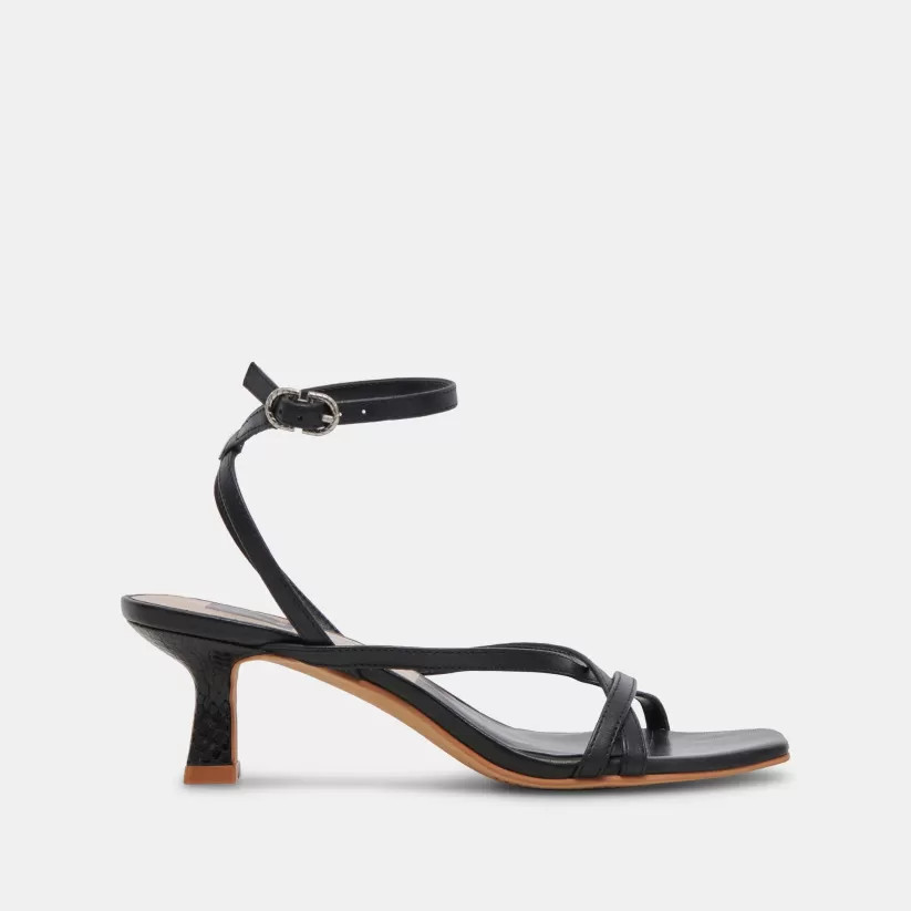 Sandals | Heels | Dolce Vita ZAMAL HEELS BLACK LEATHER BLACKLEATHER