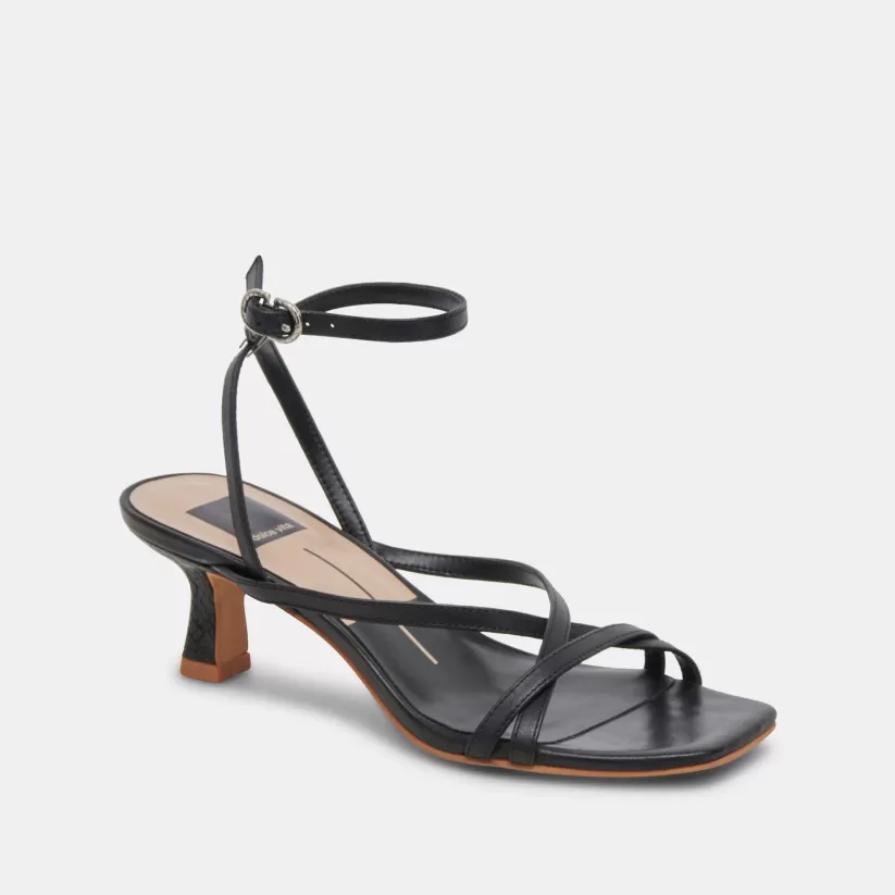 Sandals | Heels | Dolce Vita ZAMAL HEELS BLACK LEATHER BLACKLEATHER