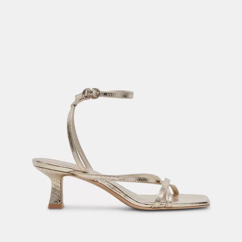 Sandals | Heels | Dolce Vita ZAMAL HEELS LIGHT GOLD CRINKLE PATENT LIGHTGOLDCRINKLEPATENT