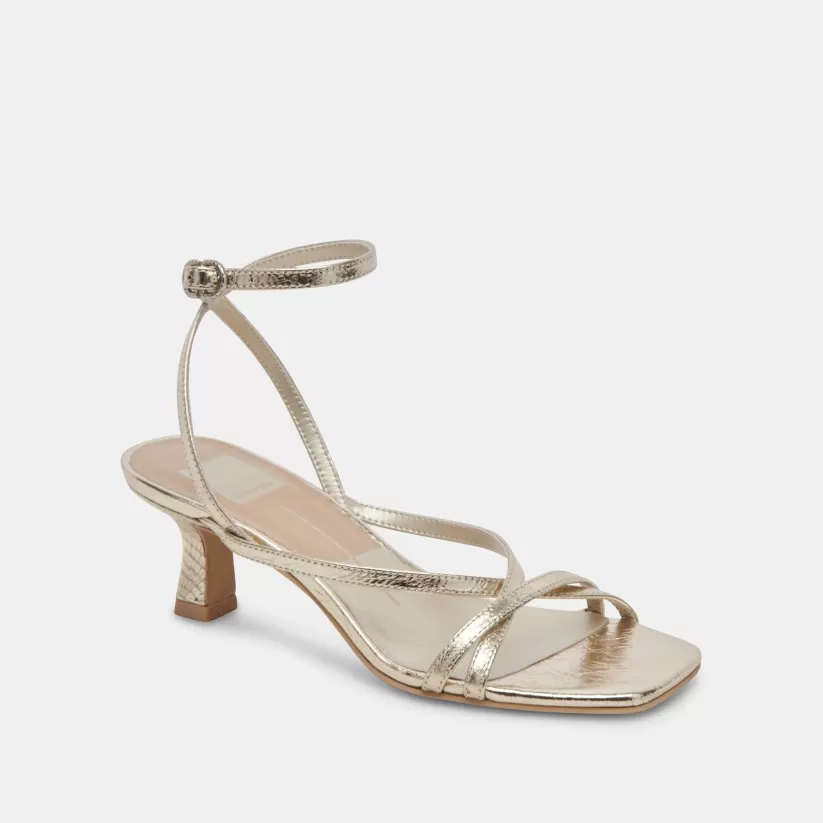 Sandals | Heels | Dolce Vita ZAMAL HEELS LIGHT GOLD CRINKLE PATENT LIGHTGOLDCRINKLEPATENT