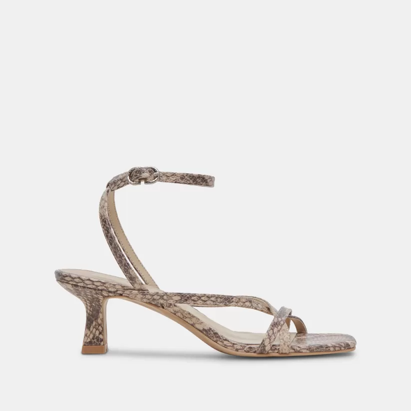 Sandals | Heels | Dolce Vita ZAMAL HEELS SAND SNAKE EMBOSSED SANDSNAKEEMBOSSED