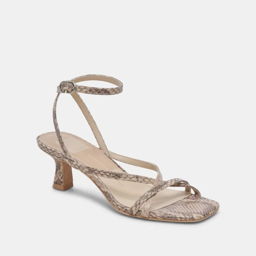 Sandals | Heels | Dolce Vita ZAMAL HEELS SAND SNAKE EMBOSSED SANDSNAKEEMBOSSED