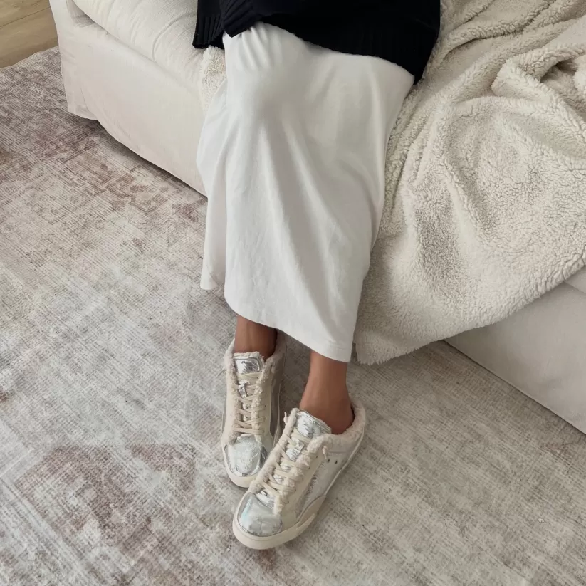 Make It Metallic | Mules & Clogs | Dolce Vita ZANTEL SNEAKERS SILVER MULTI DISTRESSED LEATHER SILVERMULTIDISTRESSEDLEATHER