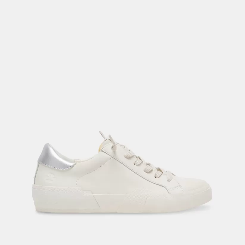 Sneakers | Dolce Vita ZINA FOAM 360 SNEAKERS WHITE SILVER RECYCLED LEATHER WHITESILVERRECYCLEDLEATHER