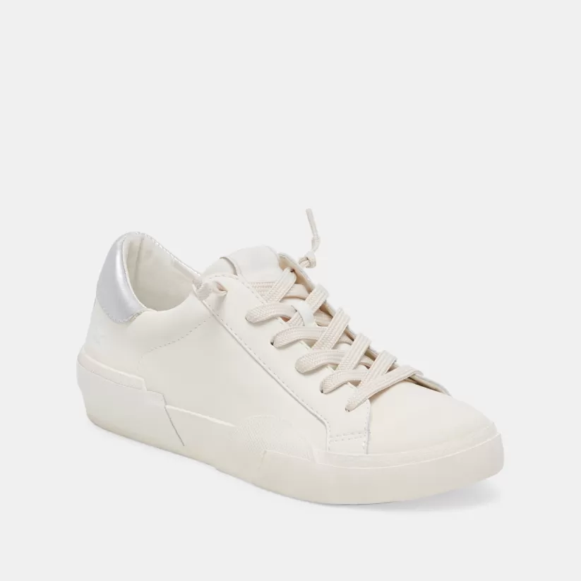 Sneakers | Dolce Vita ZINA FOAM 360 SNEAKERS WHITE SILVER RECYCLED LEATHER WHITESILVERRECYCLEDLEATHER