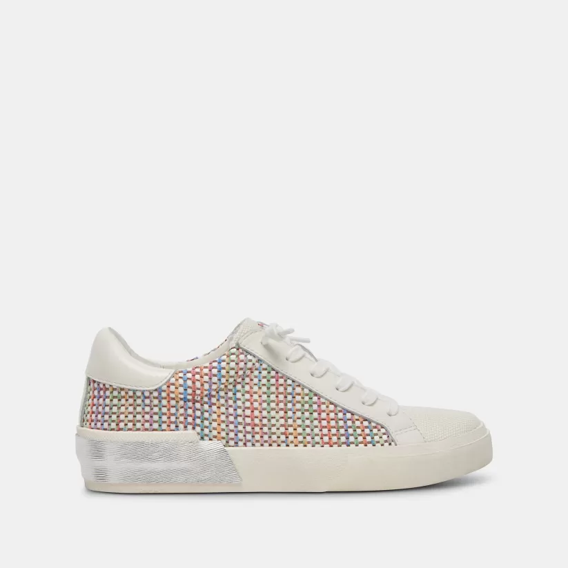Extended Sizing | Sneakers | Dolce Vita ZINA PRIDE SNEAKERS WHITE MULTI RAFFIA WHITEMULTIRAFFIA