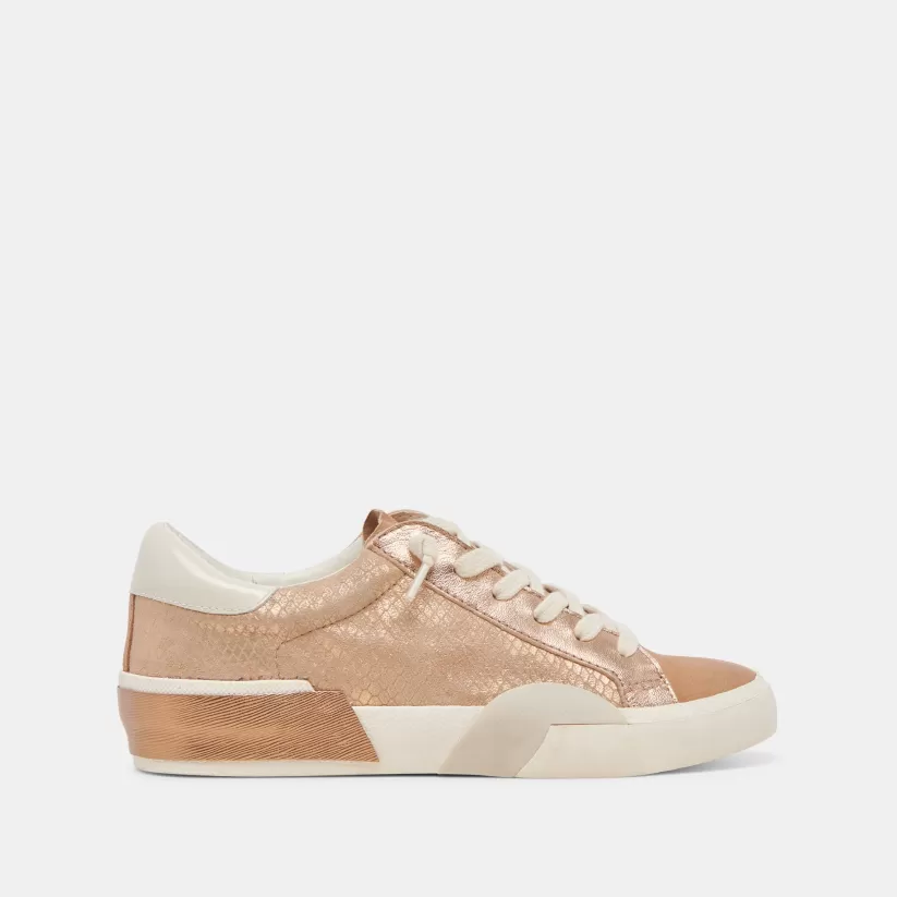 Make It Metallic | Sneakers | Dolce Vita ZINA SNEAKERS BRONZE EMBOSSED LEATHER BRONZEEMBOSSEDLEATHER