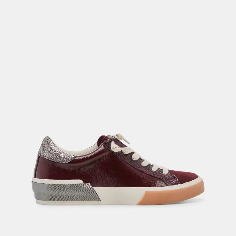Sneakers | Dolce Vita ZINA SNEAKERS BURGUNDY CRINKLE PATENT BURGUNDYCRINKLEPATENT