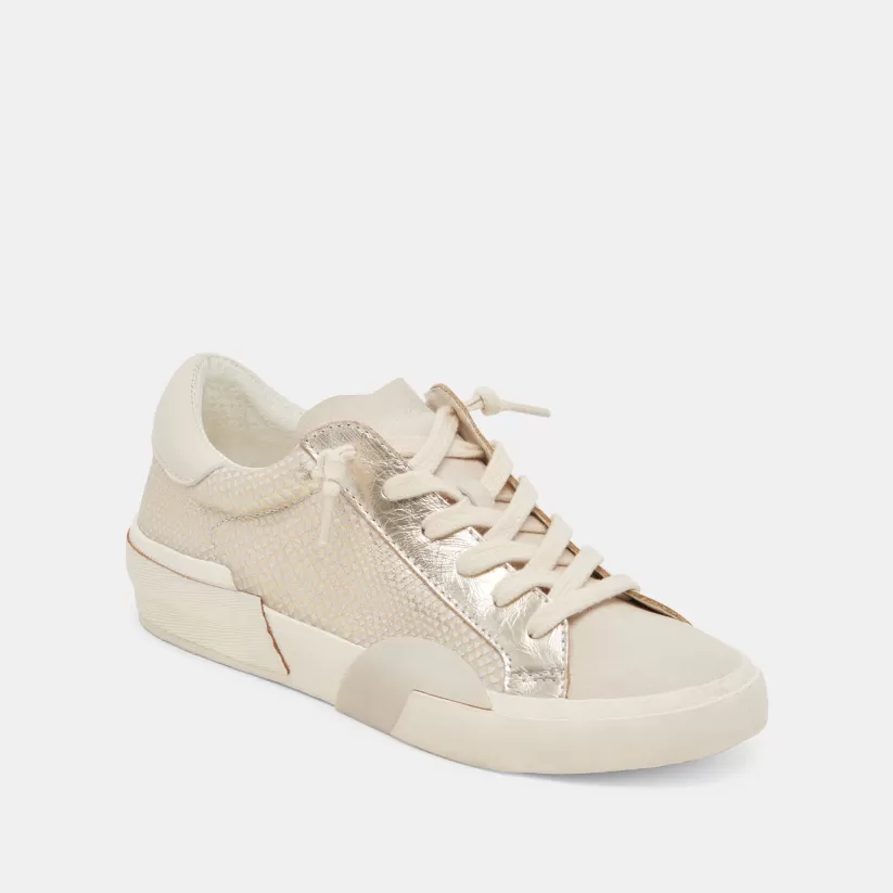 Make It Metallic | Sneakers | Dolce Vita ZINA SNEAKERS CHAMPAGNE EMBOSSED LEATHER CHAMPAGNEEMBOSSEDLEATHER