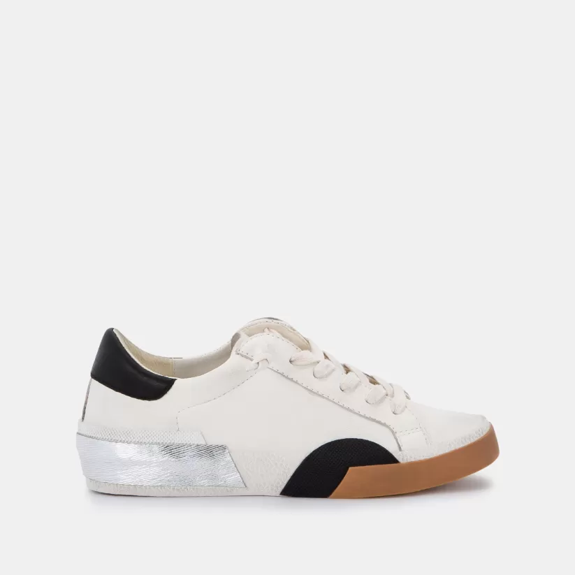 Extended Sizing | Sneakers | Dolce Vita ZINA SNEAKERS WHITE BLACK LEATHER WHITEBLACKLEATHER