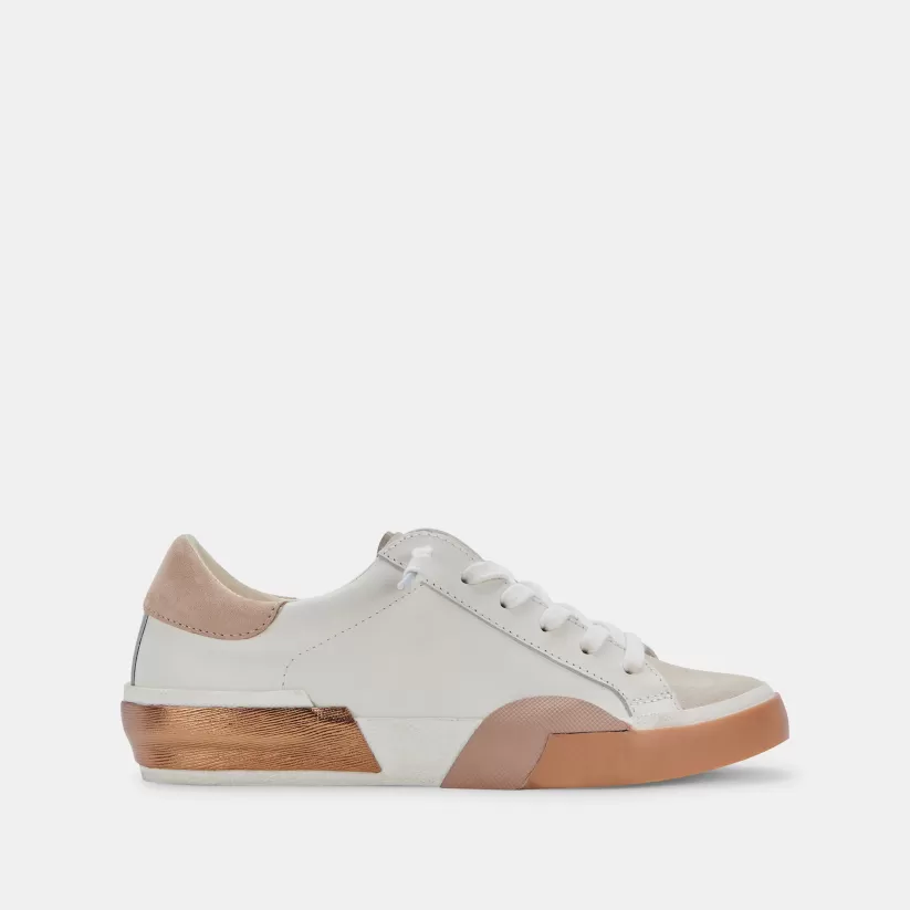 Wide Widths | Sneakers | Dolce Vita ZINA WIDE SNEAKERS WHITE TAN LEATHER WHITETANLEATHER