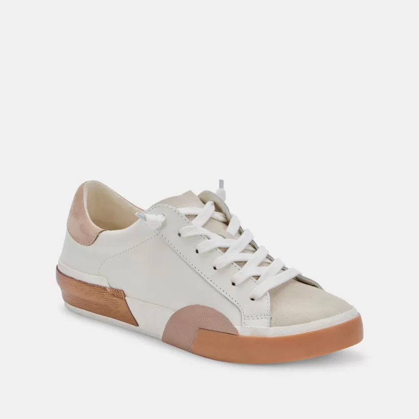 Wide Widths | Sneakers | Dolce Vita ZINA WIDE SNEAKERS WHITE TAN LEATHER WHITETANLEATHER